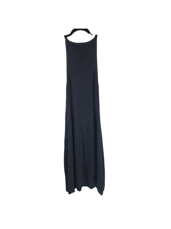 Beulah Dresses & Skirts - Beulah Open Knit Midi Dress Sleeveless Gray High Neck L